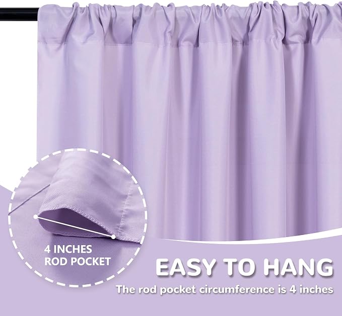 10ft x 8ft Purple Backdrop Valentine's Day Birthday Backdrop Curtains Wedding - Image 5