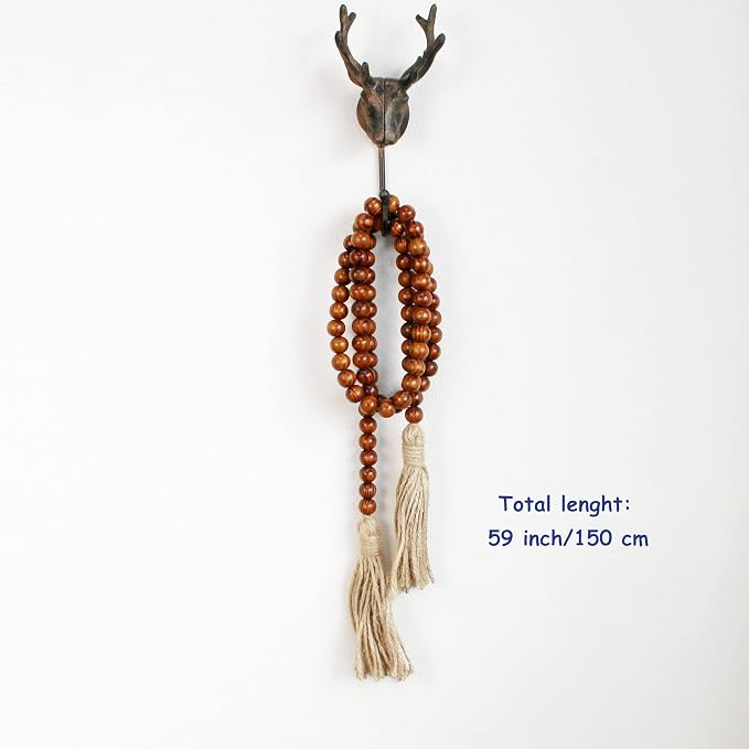 CVHOMEDECO. Wood Grain Beads Garland - Image 6