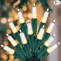 Christmas Lights for Tree 40Ft 200 Count Mini Lights Green Wire Christmas Tree Lights Waterproof Incandescent Bulb for Indoor Outdoor Xmas Holiday Wedding Home Party Decorations Clear 2pack