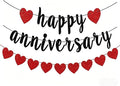 Happy Anniversary Banner, Glitter Paper and Cardstock, 6 ft Banner by Unknown
