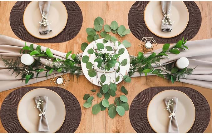 AHHFSMEI Placemats Set of 8 for Dining Table Washable Woven Non-Slip 18x12 - Image 7