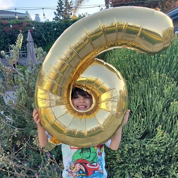 Champagne Gold Number 6 Balloon 40 Inch - Image 4
