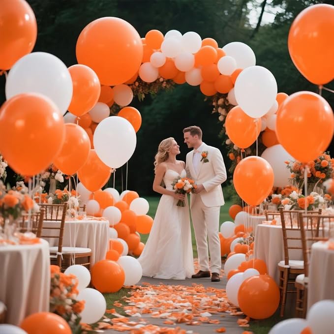 Orange Balloon 110pcs, 12 Inch Thickened Latex Party Balloons Helium Bright - Image 7