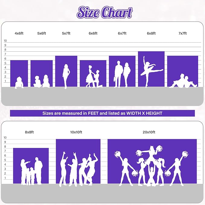 PartyDelight Purple Sequin Backdrop 6x6ft Sparkly Photo Curtain | 4 Inch Rod - Image 6