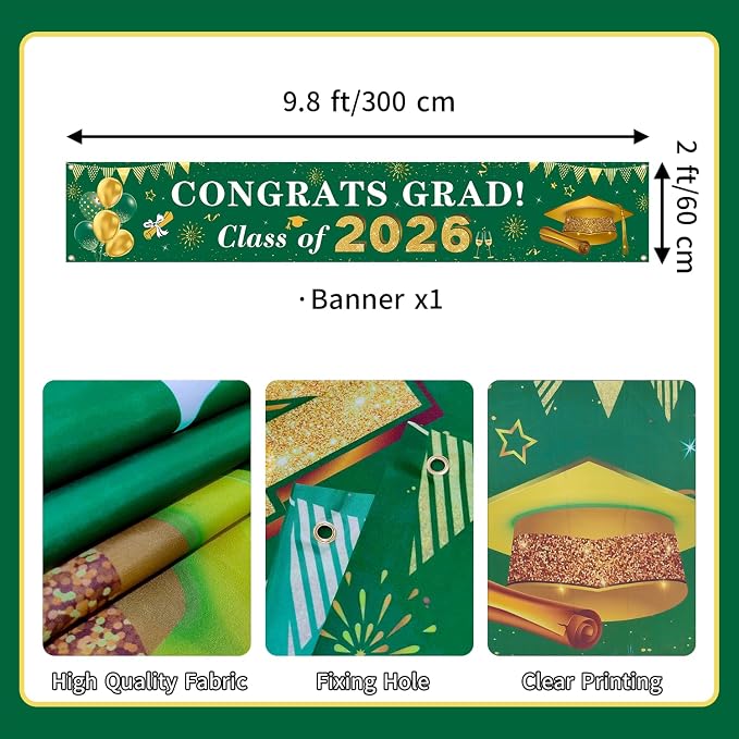 2026 Graduation Decorations Congrats Grad Class of 2026 Banner - Image 2