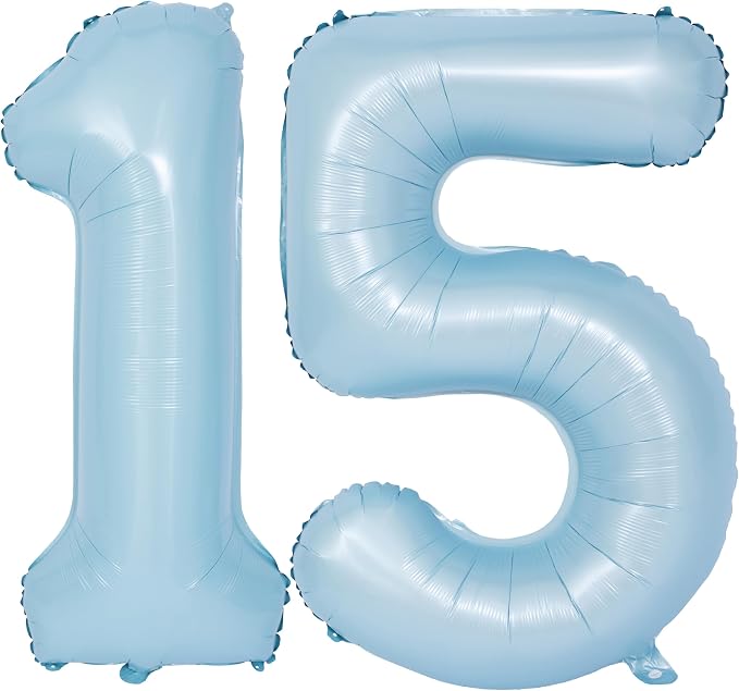 40 In Matte Blue Number Balloons Helium Foil Mylar Balloon Party Digital 15 | by Exquisitehighqualitypartydecorationstomeetyoureveryneed%EF%BC%81