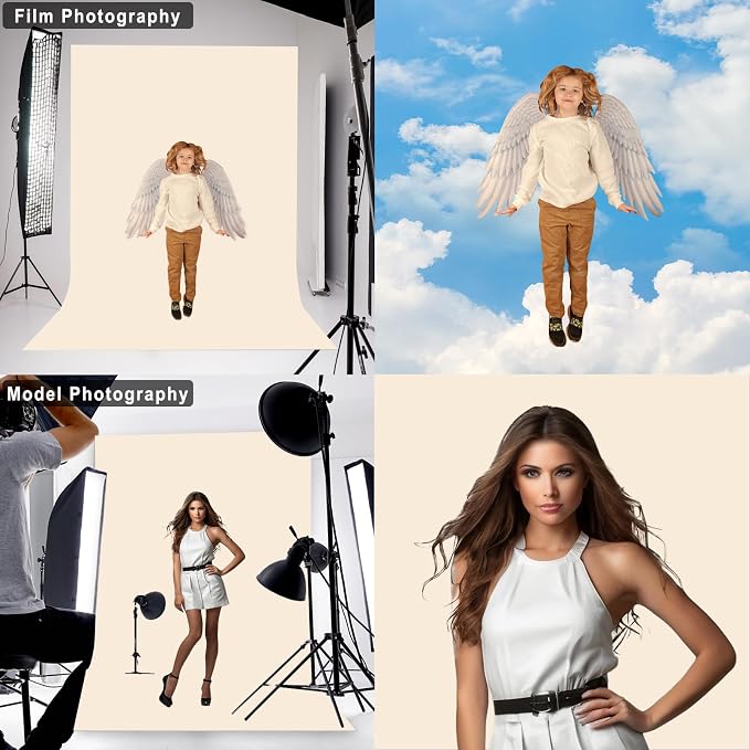 Cream Photography Backdrop for Photoshoot, 6x9 FT | Versatile Studio Photo - Image 3