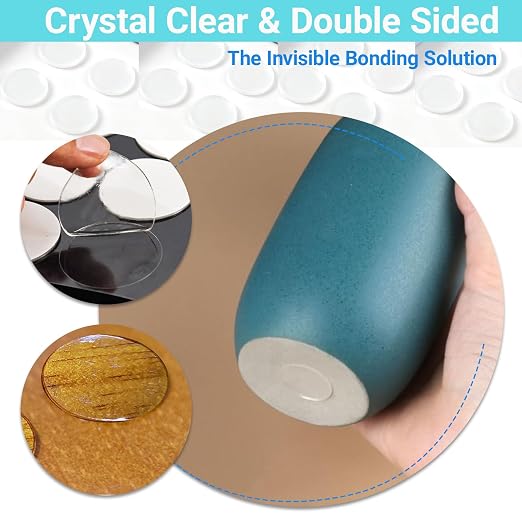 1000 Packs Double Sided Sticky Dots, 10mm Clear Removable Dot Glue, Strong Hold - Image 3