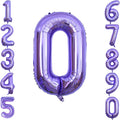 Purple Number 0 Balloon 40 Inch, Large Lavender Mylar Foil Number 0 by Unknown