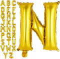 Gold Letter N Balloons, 40 Inch Large Foil Letter Balloons, Custom Phrase by YOTHORN