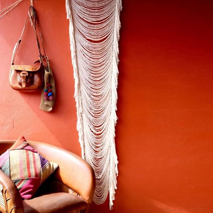 Macrame Curtain Boho Curtains Room Divider Wedding Or Wall Decor Doorway Window - Image 2