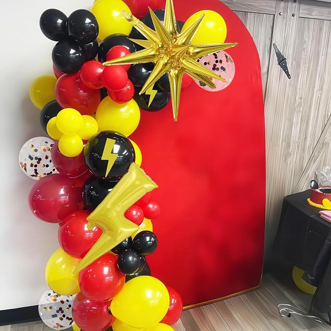 Red Yellow Black Balloons, Cartoon Theme Balloons - Image 7