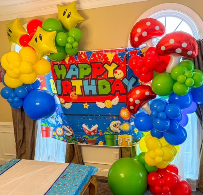 Red Yellow Blue Green Balloons Arch Kit - Image 5