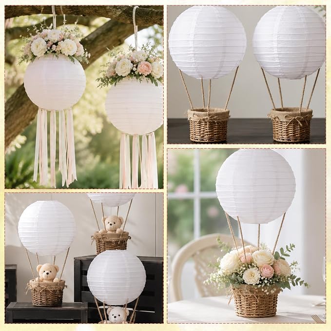 30 Pcs 6 Inch White Paper Lanterns Party Decorations - Image 7