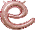 Rose Gold Script Letter "e" Shaped Foil Balloon by AmscanPartySupplies