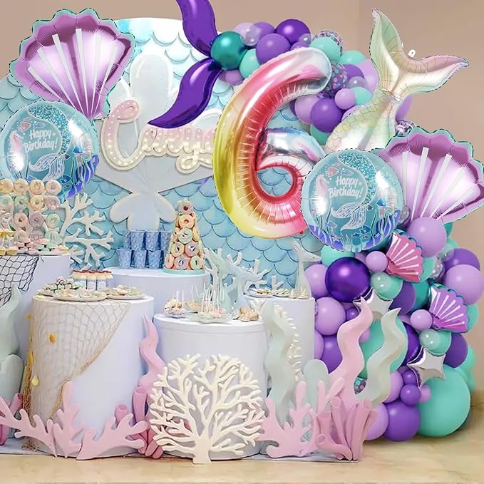 Mermaid Birthday Decorations Mermaid Balloons - Image 5