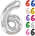 Sliver Number 6 Balloon 40 Inch by IWERP