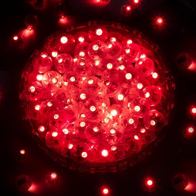 ZGWJ 100PCs Red Balloon Lights Mini, Battery Powered, Long Standby Time by ZGWJ