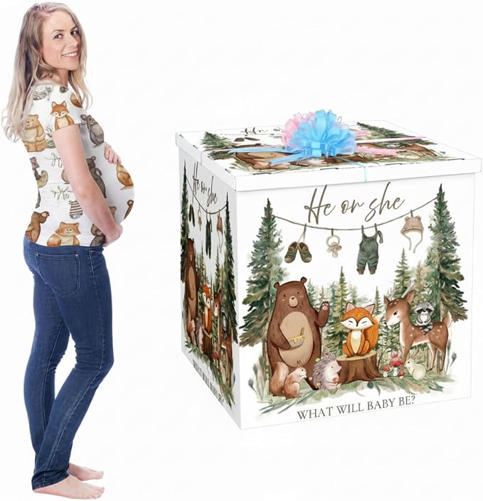 AmazingSpark 28in Giant Gender Reveal Gift Box by Unknown