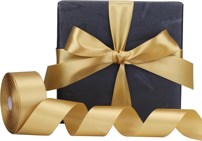 Nsilu 1-1/2 inch Champagne Gold Ribbon - Image 6