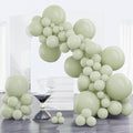 PartyWoo Sage Green Balloons 100pcs Dusty Boho Green Color 18 12 10 5 Inch | by PartyWoo