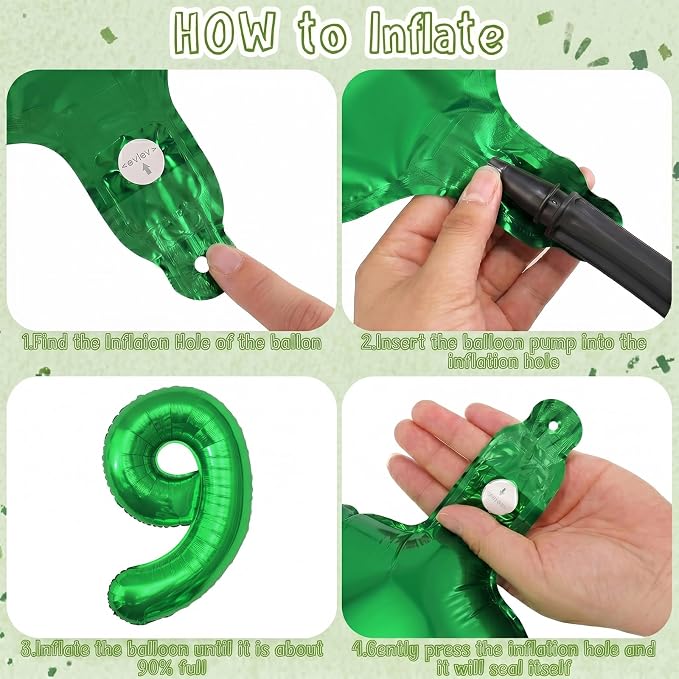 Green Number 19 Balloon 40 Inch, Shiny Foil Duo - Image 5