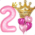 Princess 2nd Birthday Party Decorations, 40 inch Large Pink Crown 2 Balloon by Unknown