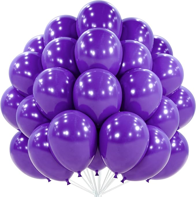 PartyWoo Dark Purple Balloons 100pcs Royal Purple Color 12 Inch | Balloons by PartyWoo