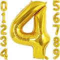 40 Inch Gold Number 4 Foil Balloon by TNCDJKPA