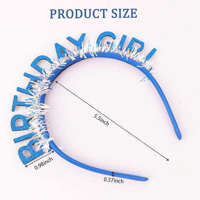 CIEHER Birthday Girl Headband Birthday Crown - Image 5
