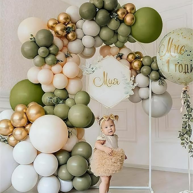 PartyWoo Sage Balloons 50pcs Small Mini Matte Boho Olive Balloons 5 Inch | - Image 7