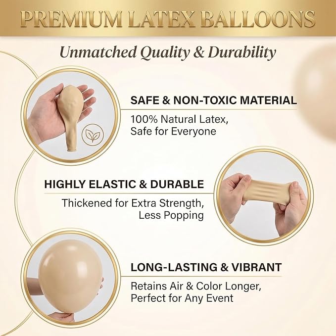 HIINS 10" Black Gold Balloon Column Kit Set of 2 - Image 5