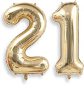 AULE 40 Inch Light Gold 21 Balloon Number Foil 0-9 Birthday Big Numbers | by AULE