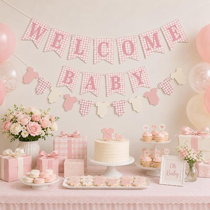 Baby Girl Baby Shower Banner - Image 2