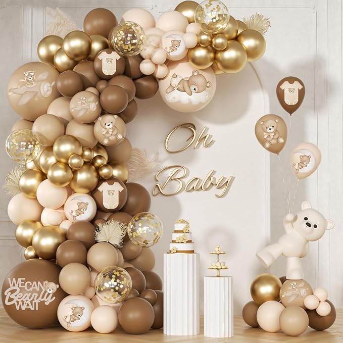 24Pcs Bear Balloons for We Can Beary Wait Baby Shower Decorations 12inch - Image 4
