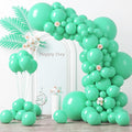 Voircoloria 130pcs Teal Balloons Garland Arch Kit, 18 12 10 5 Inch | by Voircoloria