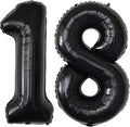 Jonhamwelbor 18 Number Balloons Black Foil Mylar by Jonhamwelbor