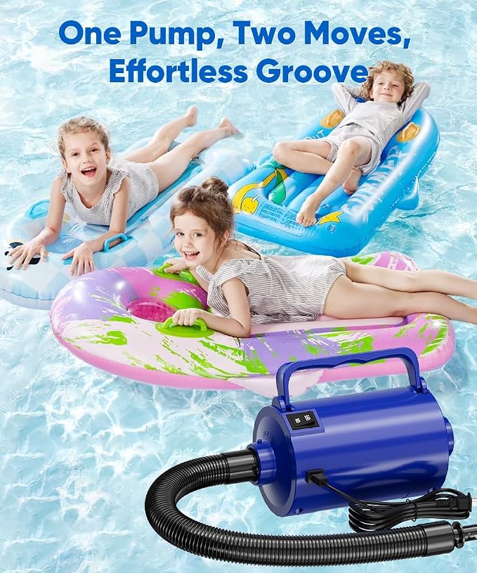 Electric Air Pump with Hose for Inflatables, High Power Inflator Deflator Blow - Image 6