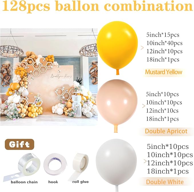 Mustard Yellow Balloon Garland Kit - Image 3