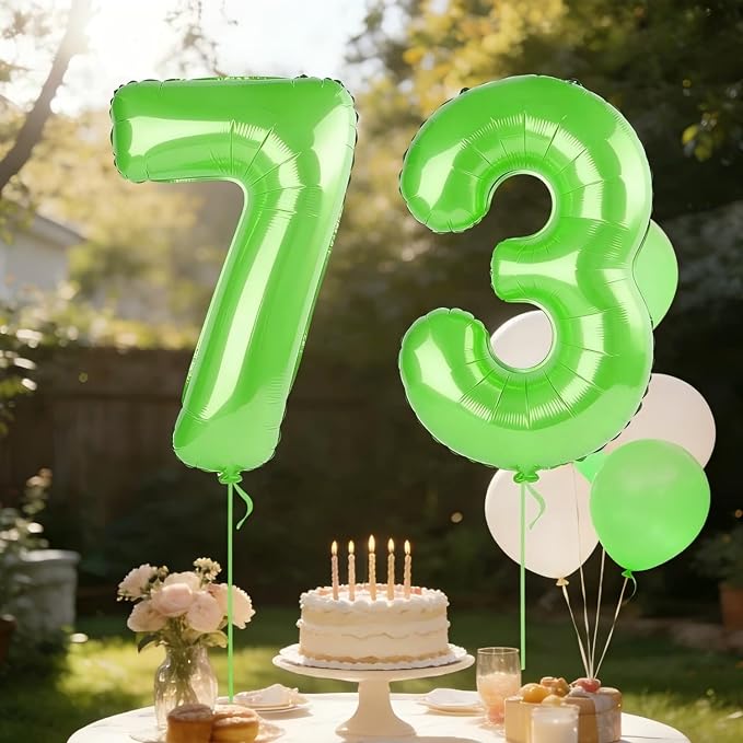 40 Inch Number 73 Balloons for 73rd Birthday Party Decorations, 0-100 Fruit - Image 3