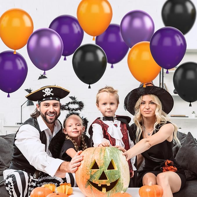 Halloween Balloons, Helium for Kids Halloween Spooky Pumpkin Birthday - Image 6
