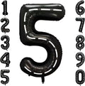 Black and White Stripes Number 5 Balloon 40 Inch, Foil road sign Numeral | by Unknown