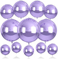 12Pcs Light Purple Round Balloons Foil, Big Metallic Purple Foil Balloons by BIAPIAN