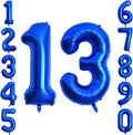 Navy Blue Number 13 Balloon 40 Inch, Shiny Foil Numeral Teen Milestone Decor | by Unknown