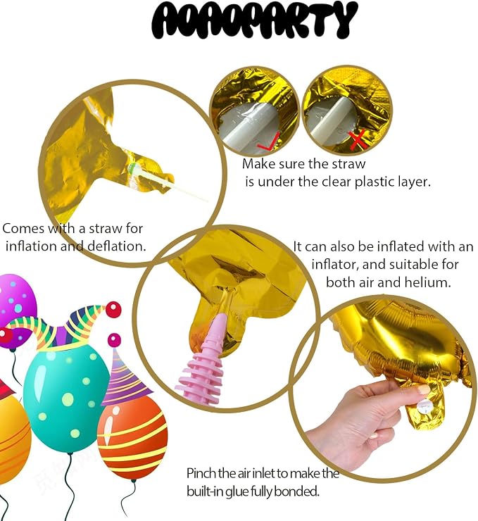 Letter Balloons Gold 40 Inch E Large Giant Big Foil Mylar Balloon | - Image 2