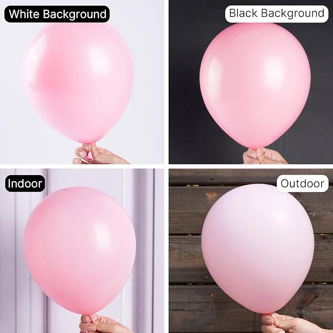 PartyWoo Light Pink Balloons 100 pcs 10 Inch Pastel Baby Pale Pink Latex Helium - Image 2