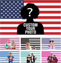 Custom American US Flag with Picture, Personalized Funny Flags with Face Image by PKONE
