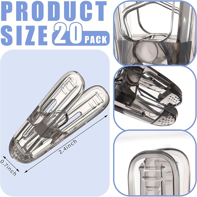 LemonRoad 20 Pack Balloon Arch Clips Plastic Spring Clamps 2.4 Inch Heavy Duty - Image 2