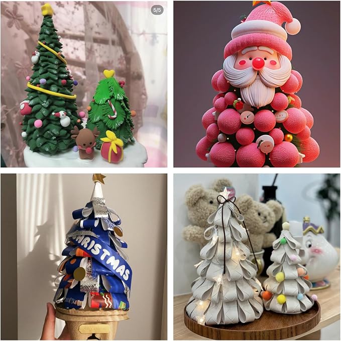 Crafjie 38PCS Paper Mache Cones Open Bottom Variety Pack Set of 8pcs 13.75x5 - Image 5