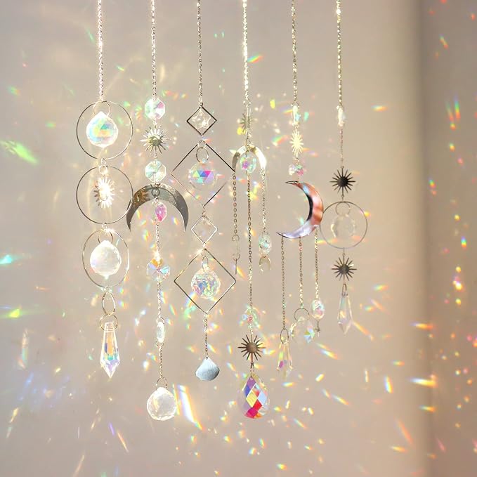 6Pieces Crystal Suncatchers for Window Hanging Sun Catcher by ilclvizGift
